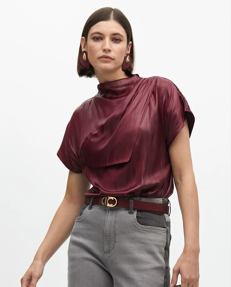 Lola Casademunt Draped Sleeve Detail Top